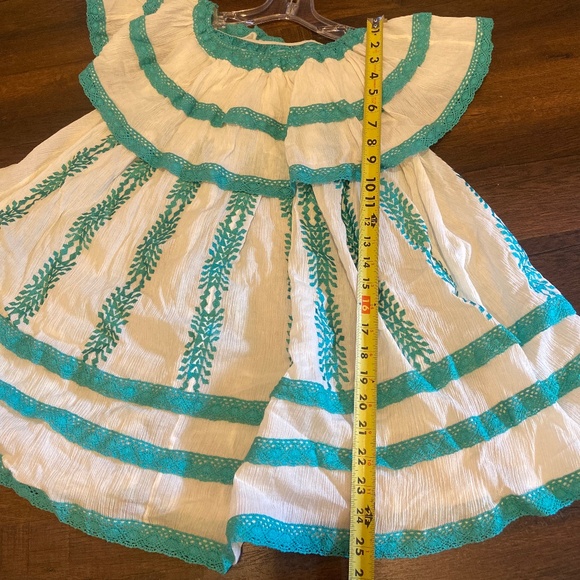 New ANTHROPOLOGIE Eyes of Simone Embroidered Peasant Top Summer OFF SHOULDER - Picture 8 of 8